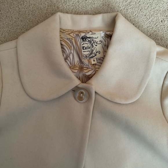 Tulle crop 3/4 sleeve coat size small - Picture 3 of 9